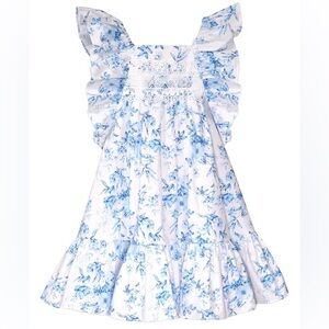 Iris & Ivy Blue and White Floral Dress - Size 6X